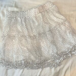 White Polka Dot Skirt